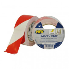 ZELFKLEVENDE AFZETTAPE ROOD/WIT 50MM X 33M.