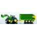 JOHN DEERE MET VOORLADER EN TRAILER 1:87