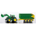 JOHN DEERE MET VOORLADER EN TRAILER 1:87