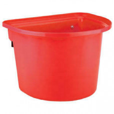VOERBAK MET OPHANGHAKEN, HALFROND, ROOD 12L