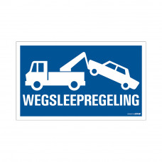 BORD WEGSLEEPZONE NED. TEKST 330X200 MM