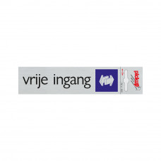 BORD ALULOOK VRIJE INGANG 165X44 MM ZELFKLEVEND