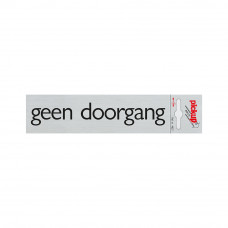 BORD ALULOOK GEEN DOORGANG 165X44 MM ZELFKLEVEND