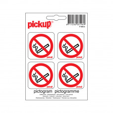 STICKER VERBODEN TE ROKEN 50X50 MM 4 STUKS