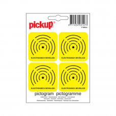 STICKER ELEKTRONISCH BEVEILIGD 50X50 MM 4 STUKS