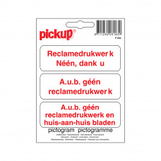 STICKER GEEN REKLAME 33X100 MM - 3X
