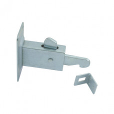 DEURVASTZETTER MET MUURPLAAT, GEPERST, VERZINKT, 120X67X7 MM