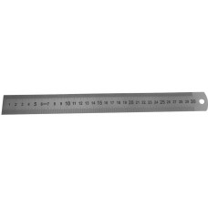 LINIAAL RVS 500X30X1.0MM MM+1/2MM DUBBELZIJDIG