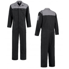 OVERALL KATOEN ZWART/GRIJS -48