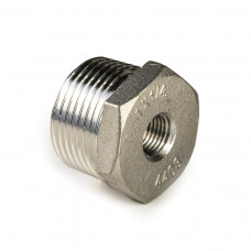 RVS VERLOOPRING, "LOST WAX", BUITENDRAAD X BINNENDRAAD, BSP ½" X 3/8"
