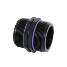 SELF-SEAL PP DUBBELE NIPPEL, 2X BUITENDRAAD, 6 BAR, 1¼" X 1¼"