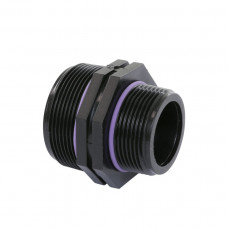 SELF-SEAL PP DUBBELE VERLOOPNIPPEL, 2X BUITENDRAAD, 6 BAR, 1¼" X 1"