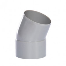 PVC HWA BOCHT 22°, GRIJS, INW LIJM X SPIE, 100 MM