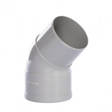 PVC HWA BOCHT 45°, GRIJS, INW LIJMXVERJONGD SPIE, 80 MM