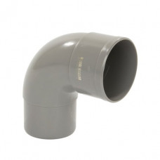 PVC HWA BOCHT 87°, GRIJS, INW LIJMXVERJONGD SPIE, 100 MM