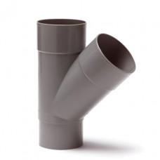 PVC HWA T-STUK 45°, GRIJS, 2X INW LIJM, 1X VERJ SPIE, 60 MM