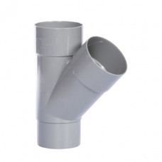 PVC HWA T-STUK 45°, GRIJS, 2X INW LIJM, 100 MM