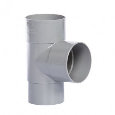 PVC HWA T-STUK 87°, GRIJS, 2X INW LIJM, 100 MM