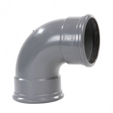 PVC BOCHT 88°, 2X MANCHET, KOMO, SN4-SN8, 110 MM