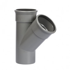 PVC T-STUK 45°, 2X MANCHET/1X SPIE, KOMO, SN4-SN8, 110 MM