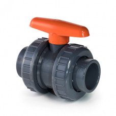 VDL PVC KOGELAFSLUITER, 2X INW. LIJM/2X WARTEL, 32 MM, EPDM
