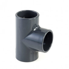 VDL PVC T-STUK 90°, 3X INWENDIG LIJM, 16 BAR, 50 MM
