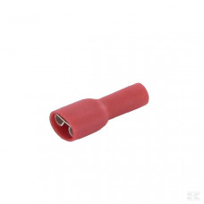 VLAKSTEKKERHULS 6,4X0,8 GEISOLEERD ROOD