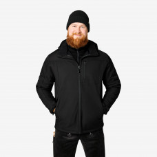FHB JANNIK SOFTSHELLJACK, ZWART ZWART, MAAT S