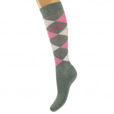 SOK STAPP HORSE RUIT, GRIJS/ROZE/FUCHSIA 39-42
